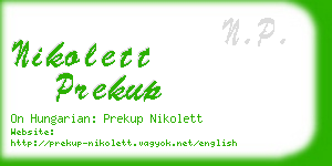 nikolett prekup business card